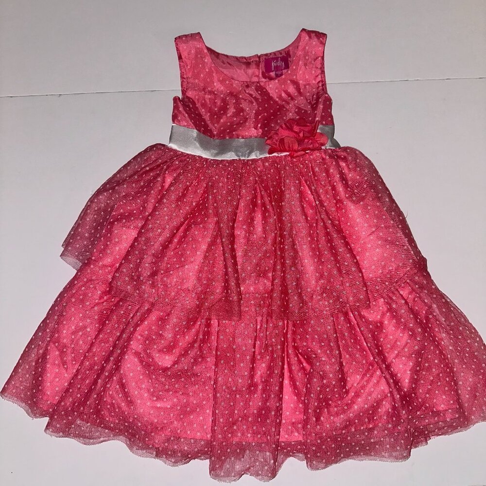 Girls Pinky Brand Sleeveless Dress Size 6 Tulle Layers EASTER Bow Flower